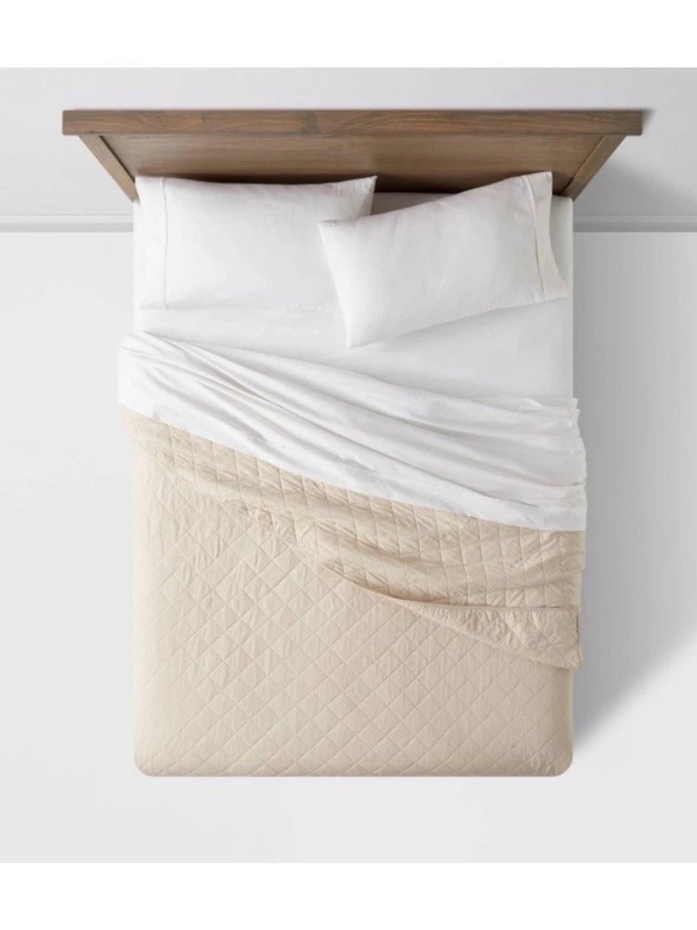 Threshold Quilt in Light Beige
